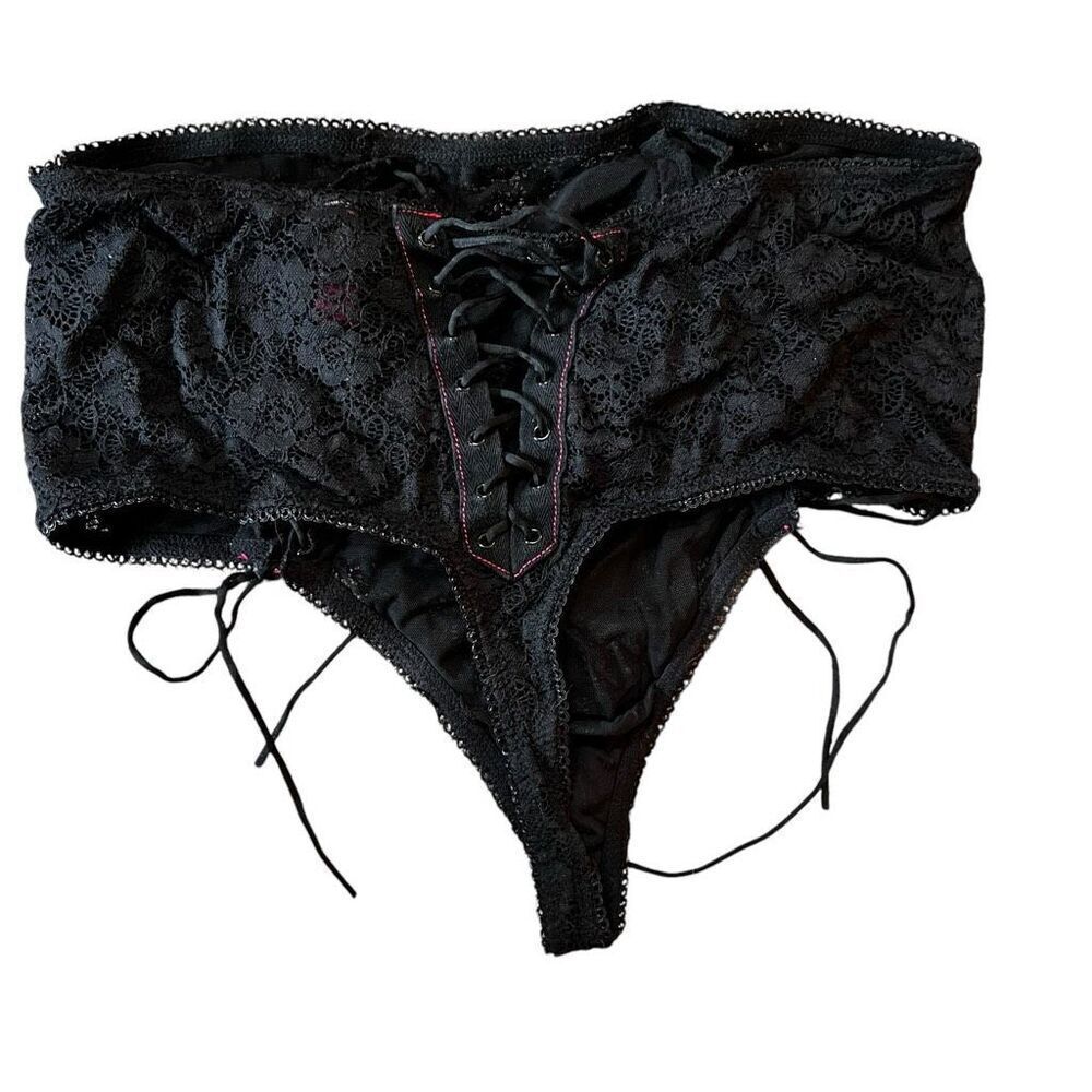 Torrid x Betsey Johnson Womens 2X Top 1X Bottoms Lace Corset High Waist Thong - Picture 6 of 9